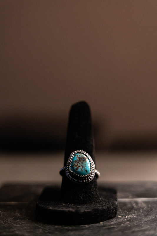 Sterling Silver Turquoise Ring 6.5